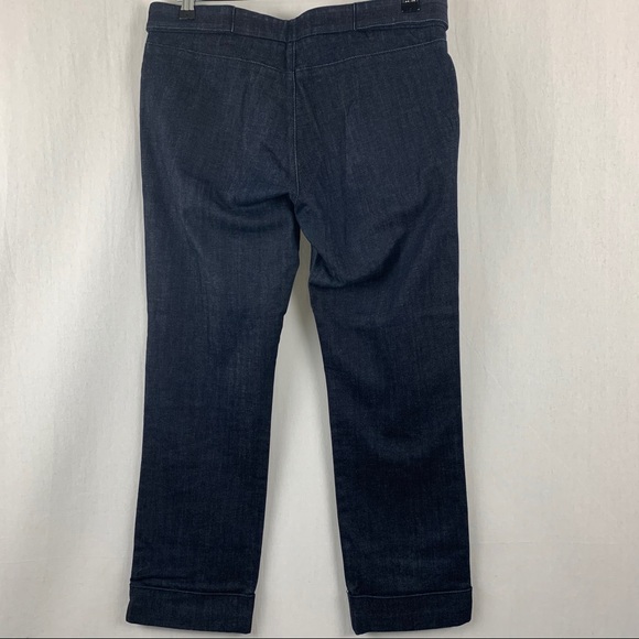 Karen Millen Dark Wash Capri Denim Trouser 8 - Picture 2 of 9